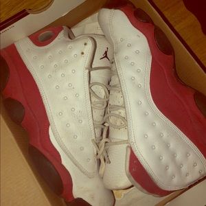 Jordan retro 13. Red & white . In box. Used .